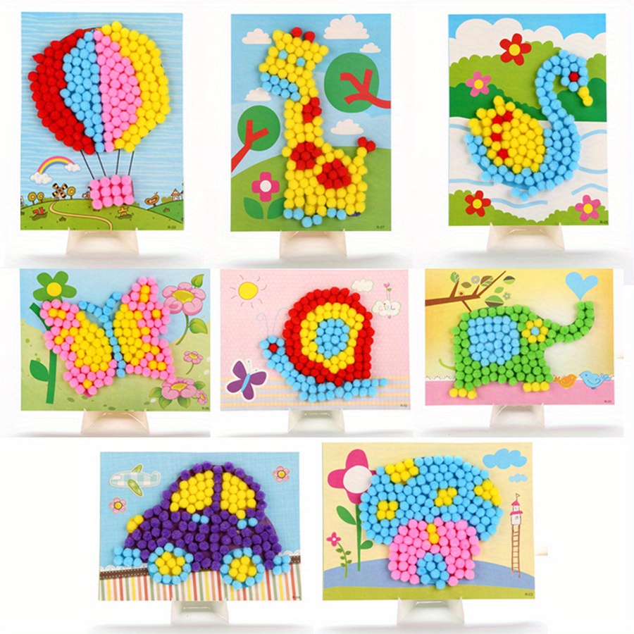 Art Craft Animals - 2 قطعة 16x21 سنتيمتر الملونة بوم