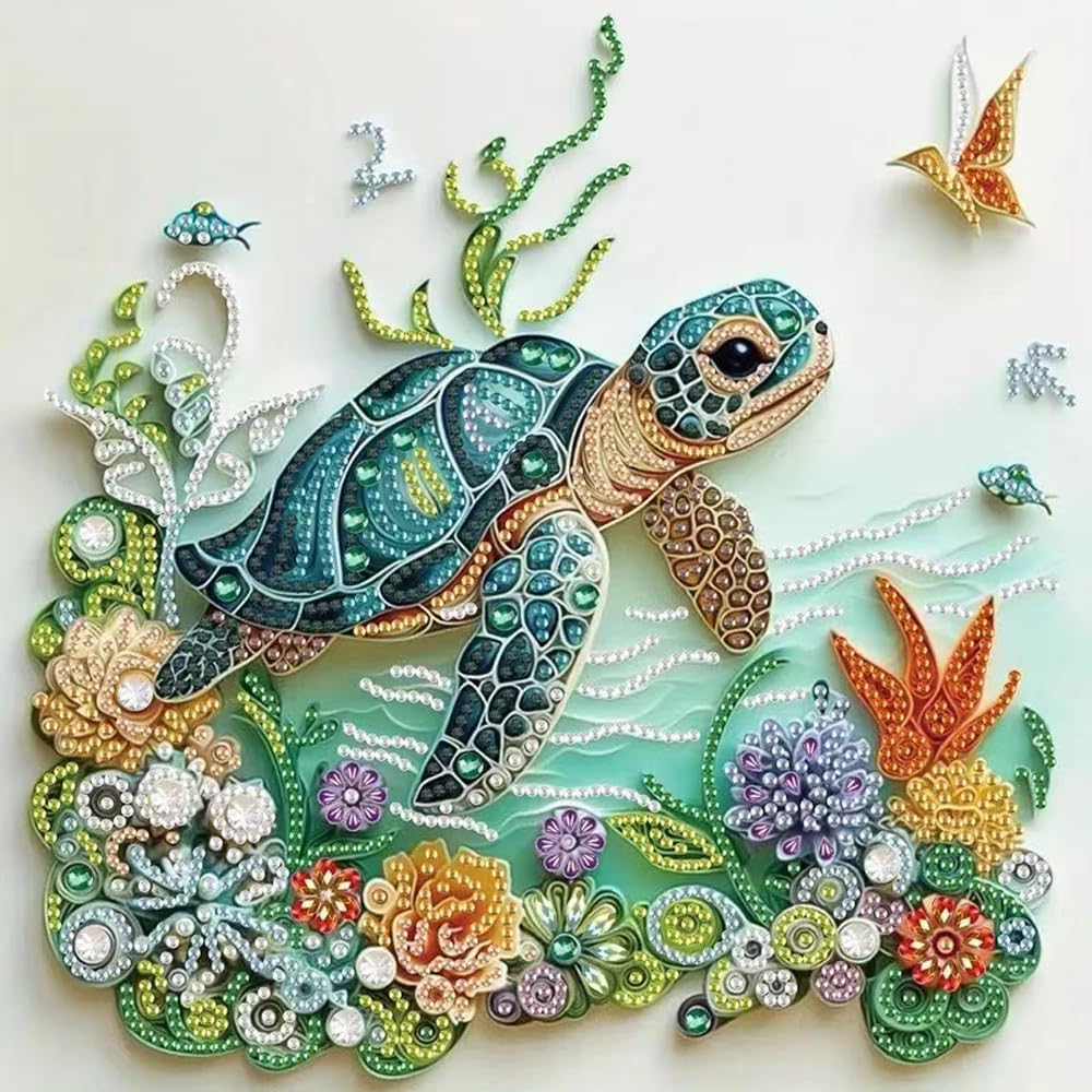 Art Craft Animals - مجموعات رسم بالألماس على شكل سلحفاة