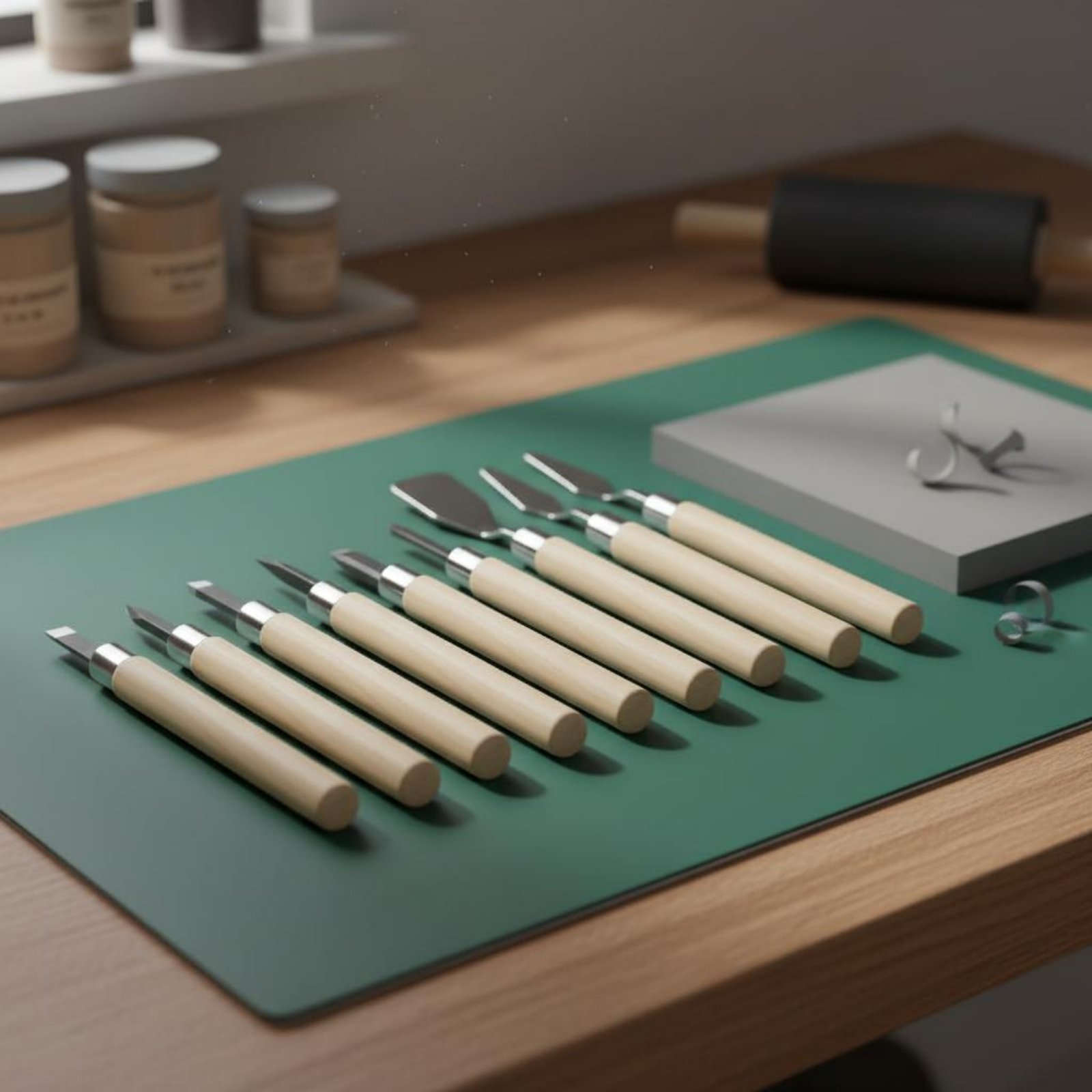 Linocut Carving Tool - طقم أدوات نحت اللينوليوم من 9