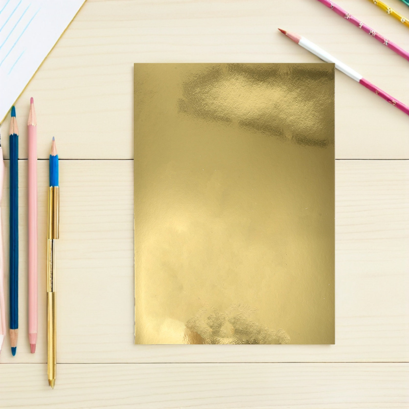 Art Craft Mirror - 50 قطعة من ورق الكرتون المعدني