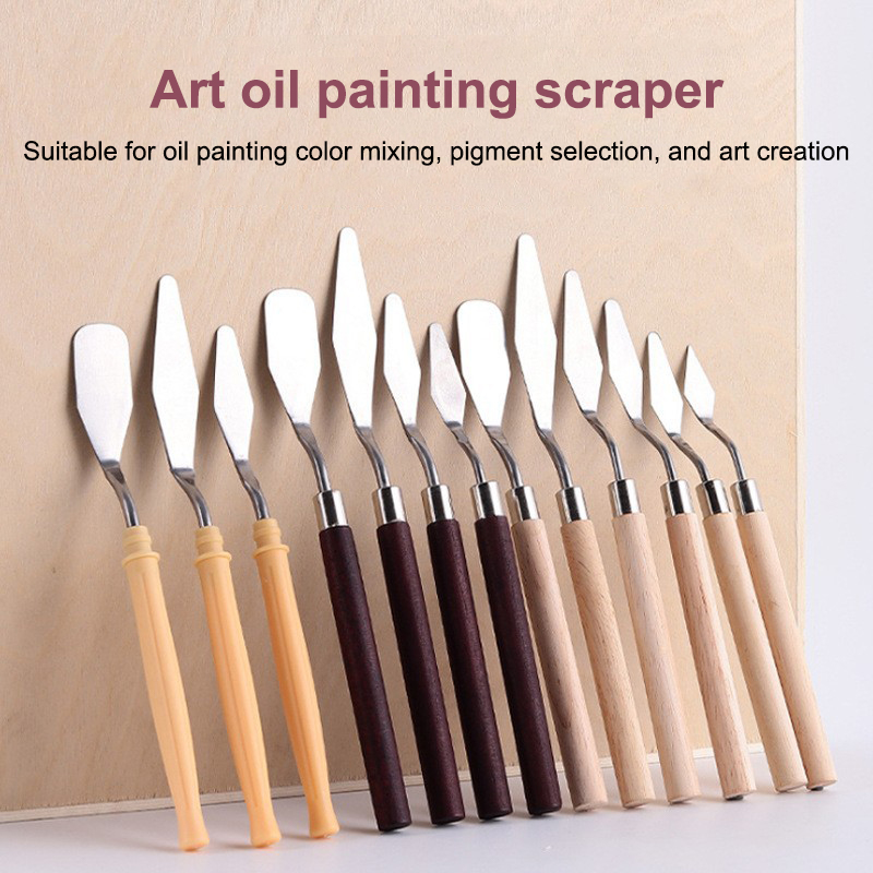 Painting Knife Palette - 【Happy】7 قطع/مجموعة سكاكين رسم زيتية من