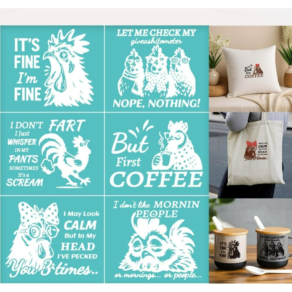 Silk Screen Printing - 2 ورقة Chook الشاشة الحريرية الاستنسل