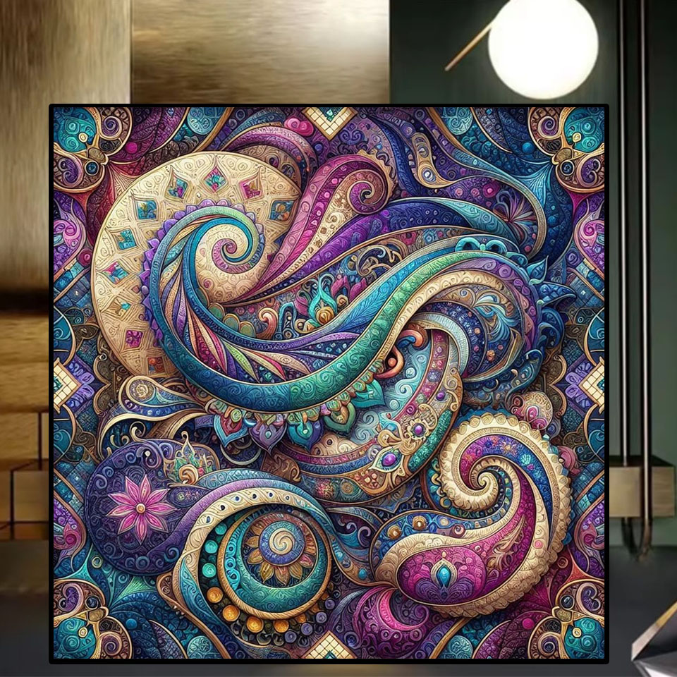 Wallpaper Art And Craft - طقم رسم بالألماس ثلاثي الأبعاد (5D)