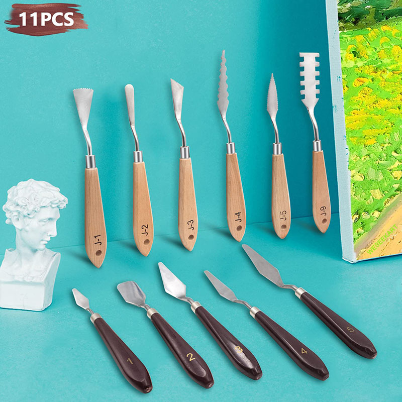 مجموعة من 11 قطعة من سكاكين ال - مراجعة Painting Knife Palette وسعره