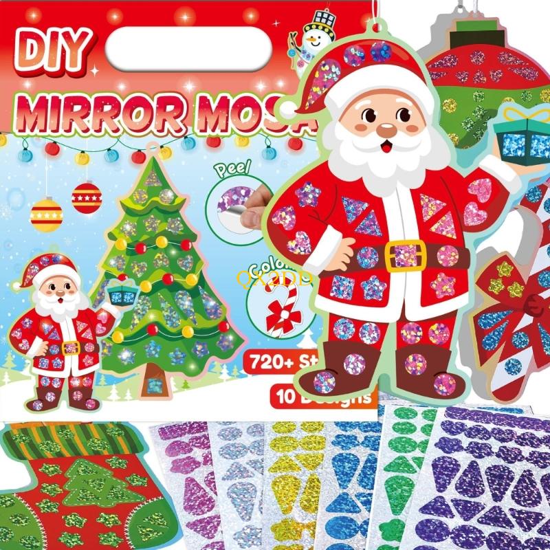 QX2D عيد الميلاد احباط ملصق لل - مراجعة Art Craft Mirror وسعره