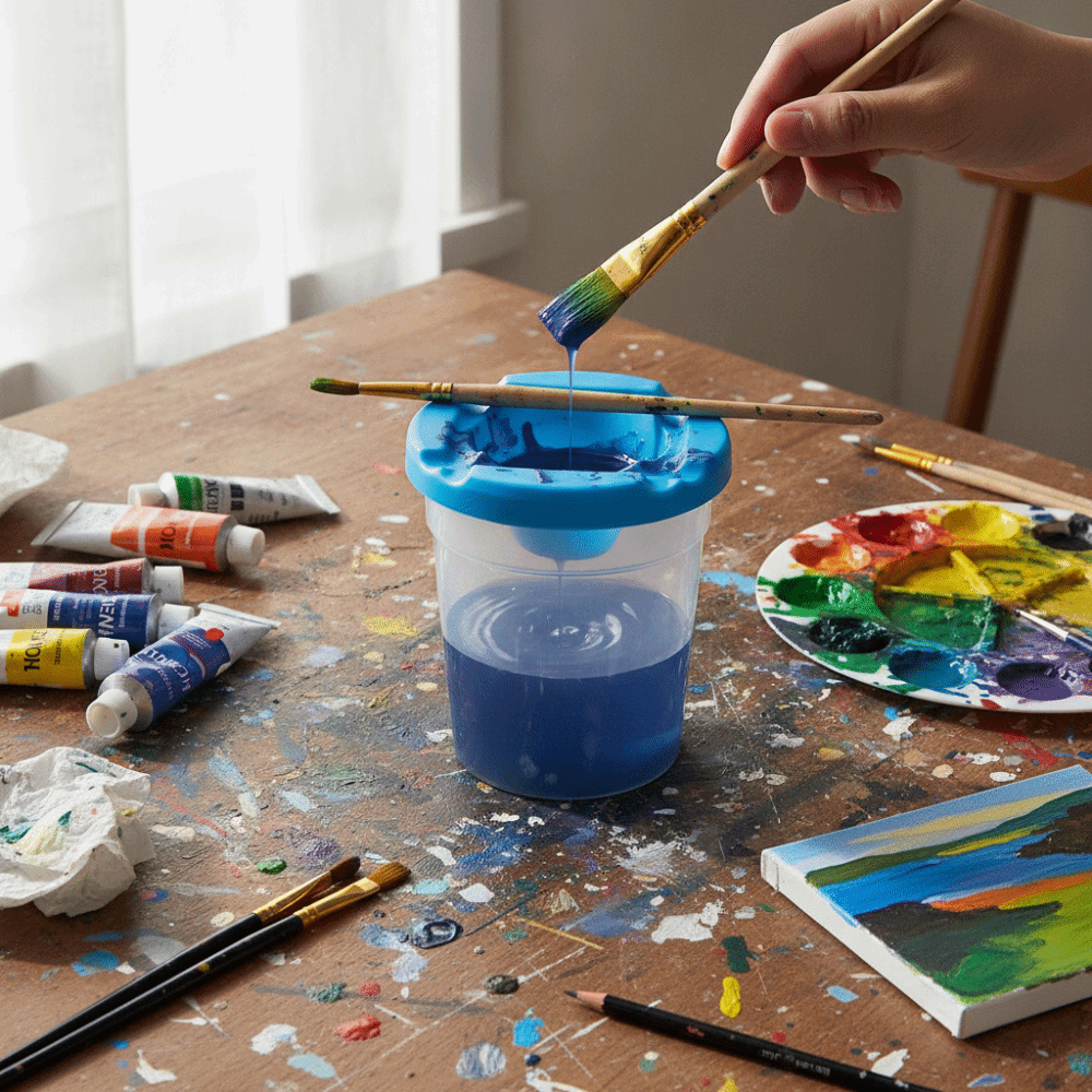 5 قطع من أكواب الطلاء الملونة  - مراجعة Art And Craft With Paint وسعره