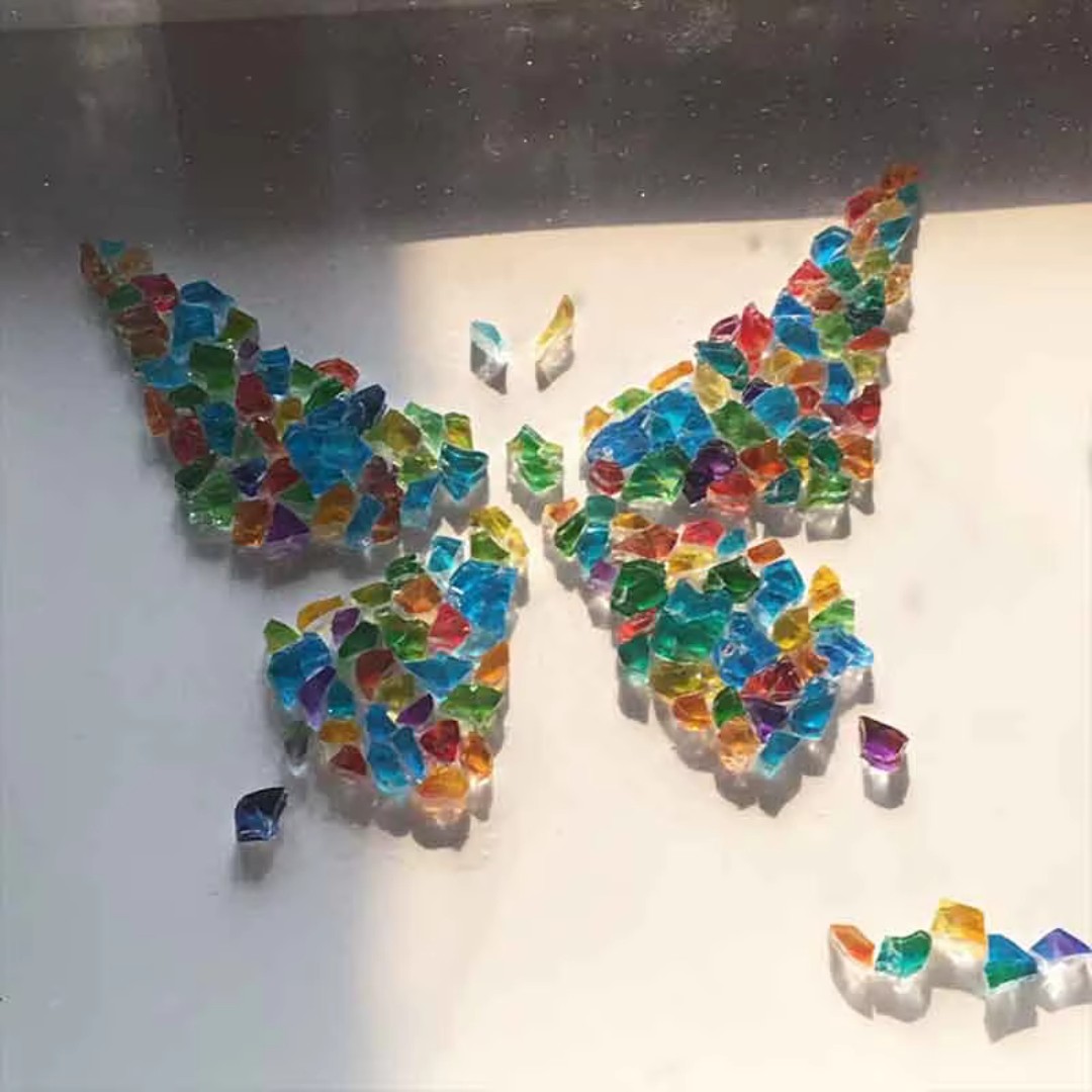 قطع فسيفساء زجاجية متعددة الأل - مراجعة Art Craft Mirror وسعره