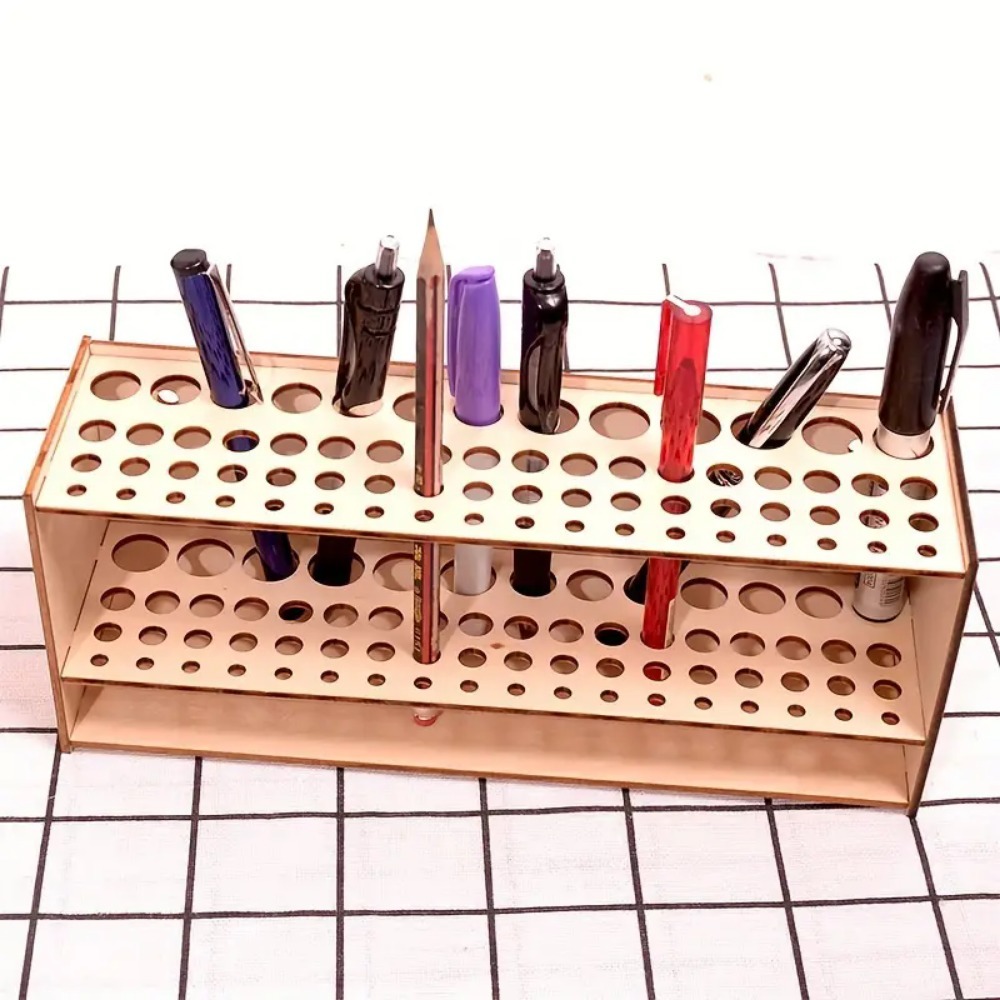 حامل فرشاة خشبي 67 فتحة ممتازة - مراجعة Art Craft Japan وسعره